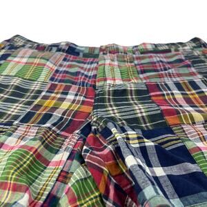 Polo Ralph Lauren Blue Plaid Classic Patchwork Plaid Flat Front Men's Shorts 40